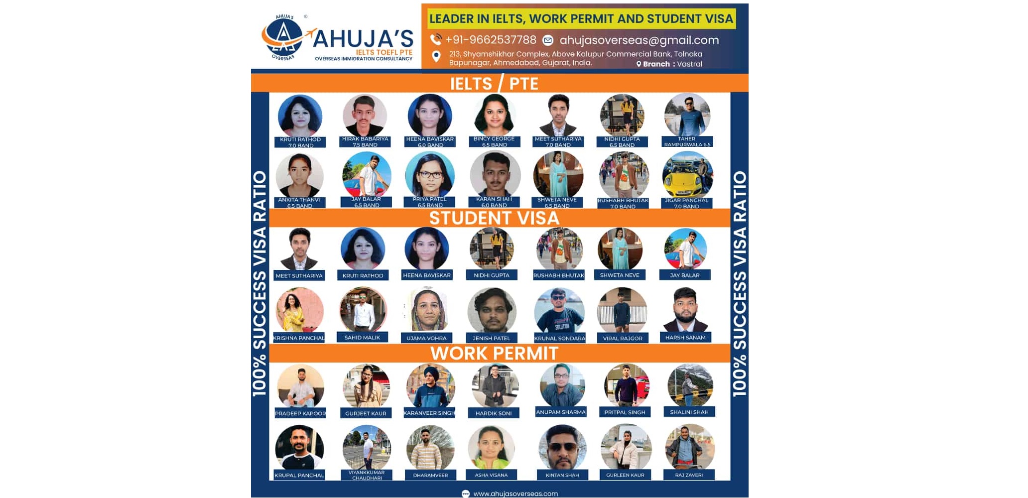 AHUJAS OVERSEAS RESULT